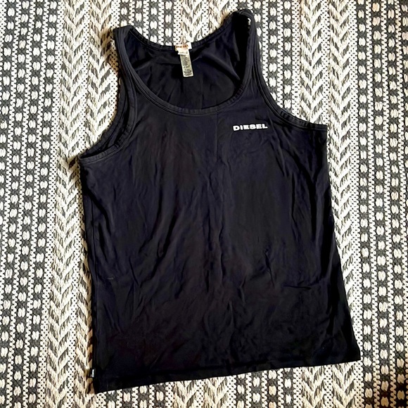 DIESEL Tank Top For Men Black Size M - Picture 1 of 5